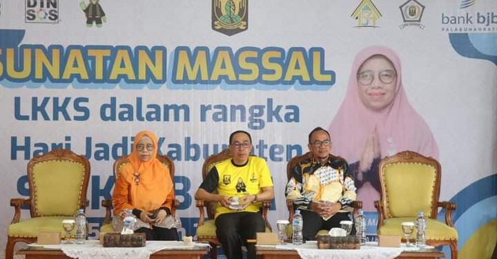 Dalam Rangka HJKS Ke-154, Sekda Sukabumi H. Ade Suryaman Apresiasi LKKS Gelar Khitanan Massal 