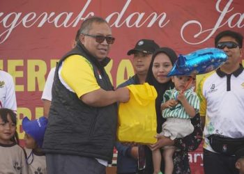 Bupati Sukabumi Marwan Hamami Hadiri Senam dan Jalan Sehat HJKS ke 154 di Lapang Himalaya Nagrak