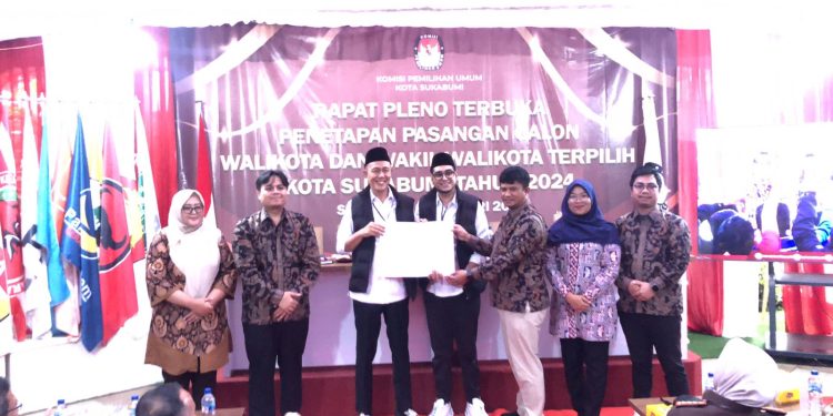 KPU Kota Sukabumi Tetapkan Ayep-Bobby jadi Wali Kota dan Wakil Wali Kota Terpilih