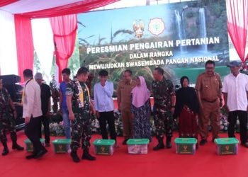 Dukung Ketahanan Pangan Nasional, Bupati Dampingi KSAD Resmikan Pengairan di Ciemas