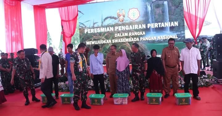 Dukung Ketahanan Pangan Nasional, Bupati Dampingi KSAD Resmikan Pengairan di Ciemas