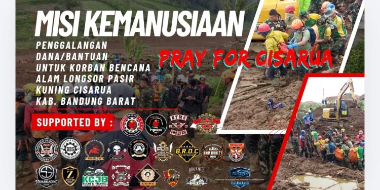 Gabungan Driver Online Gelar Open Donasi untuk Korban Longsor Pasirlangu KBB