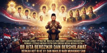 Gema Agustus: 88 Juta Bersholawat, Stop Kebencian di HUT Kemerdekaan RI 81