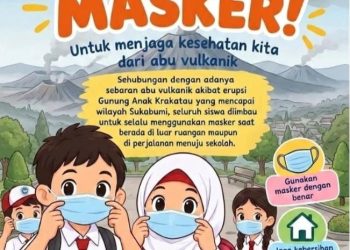 Abu Vulkanik Jadi Perhatian, SDN 1 Pawenang Imbau Siswa Disiplin Pakai Masker