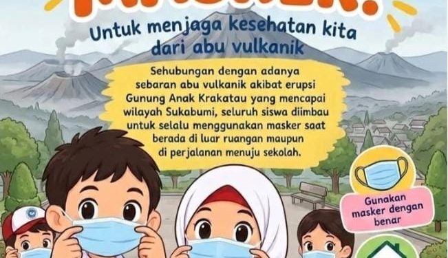 Abu Vulkanik Jadi Perhatian, SDN 1 Pawenang Imbau Siswa Disiplin Pakai Masker